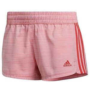Adidas AEROREADY 3-Stripes Woven Athletic Shorts – Pink/Coral with Red Trim